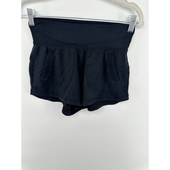 Athleta Fleece High Rise Shorts XXS Black - Picture 1 of 3